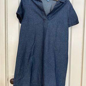 Draper James Casual Denim Mini Dress With Collar